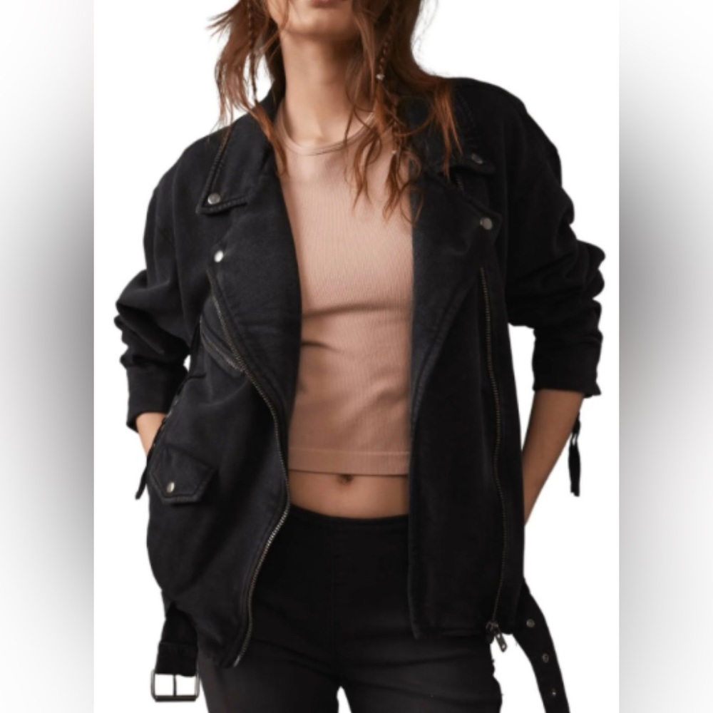 Free People We‎ The Free Rebel Moto Jacket Size XS